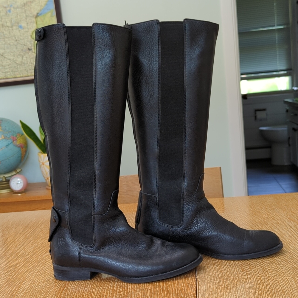 Ariat black leather riding boots size 9.5